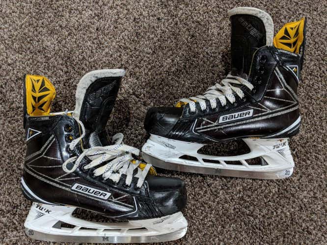 Bauer 1S Pro Stock Hockey Skates University of Michigan
