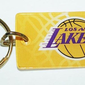 LOS ANGELES LA LAKERS BASKETBALL YELLOW KEYCHAIN KEYRING TEAM FAN ACCESSORY 2011