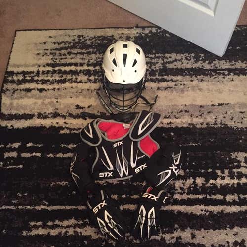 STX Lacrosse Pads With Cascade Helmet