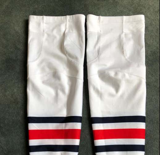 Columbus Blue jackets game worn socks size large prostock nhl pro weight reebok edge