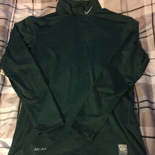 Green Nike Pro Combat Compression Long Sleeve