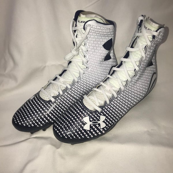 Brand New Under Armour Highlight Cleats Size 10.5 White/Navy