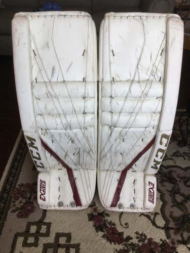 Canadian Made CCM EFlex 3 Pro Goalie Pads - 34+1.5