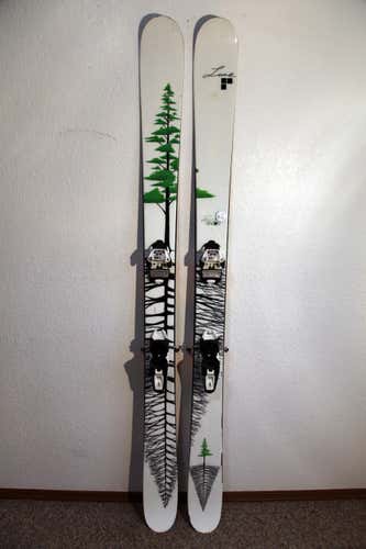 Line Sir Francis Bacon Twin Tip Powder Skis 184 cm. Marker Squire Bindings NICE!