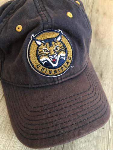 Quinnipiac University Bobcat Leather strap hat