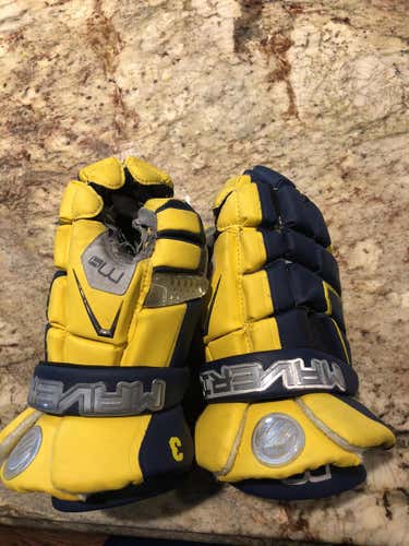 Michigan Men's Lacrosse Maverik M4 Game Gloves #3