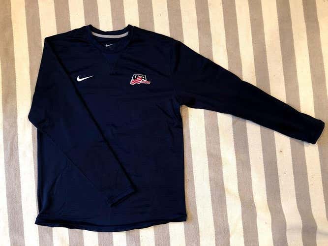 USA Hockey Nike Crew Neck Sweater  - Navy - Men's