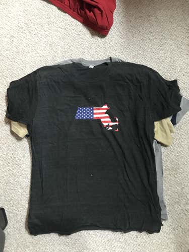 Massachusetts American Flag T-Shirt