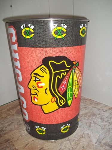 New CHICAGO  BLACKHAWKS TRASH CAN