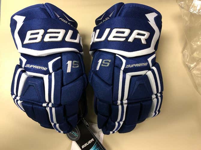 FS: Bauer 1S Gloves, Blue, 14”