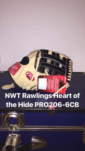 New Rawlings Heart of the Hide PRO206-6CB 12 inch Baseball Glove