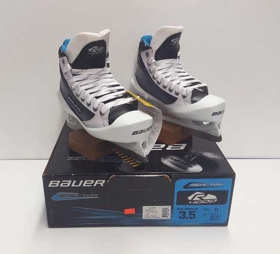 NEW Bauer Reactor 4000 Junior Goalie Skates (Size 3.5D)