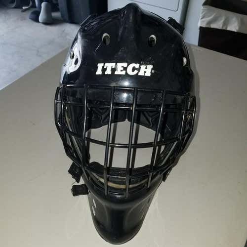 ITECH PROFILE 2000 HOCKEY GOALIE MASK HELMET SENIOR LARGE L ADULT BLACK ICE