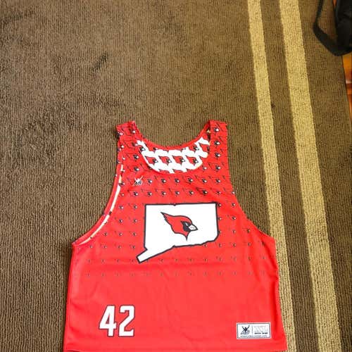 CT Cardinals/Wesleyan Red/White Pinnie