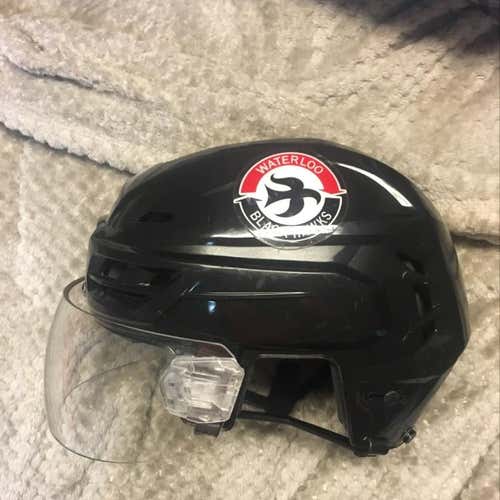 CCM Waterloo Blackhawks Helmet With Visor