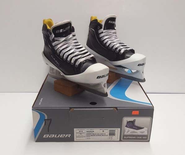 NEW Bauer Supreme One100 Senior Goalie Skates (Size 7D)