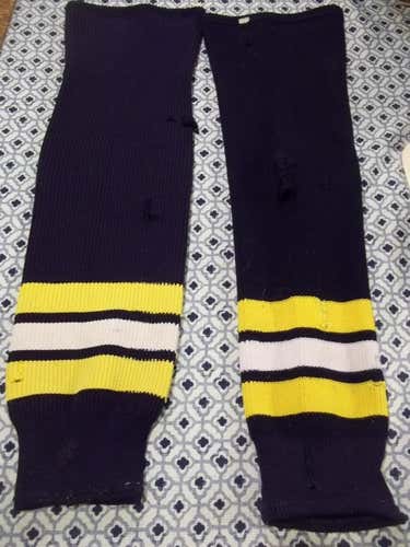 UNIVERSITY OF MICHIGAN GAME WORN BAUER  SOCKS