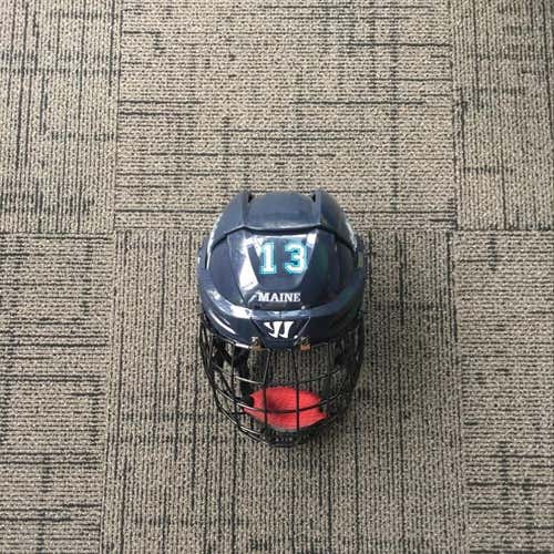 University of Maine Warrior Helmet - Medium - 7 - 7 3/8 with Large CCM Cage
