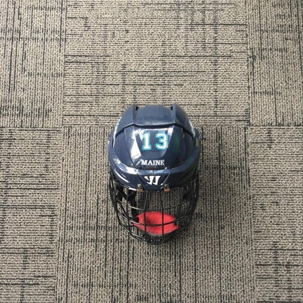 University of Maine Warrior Helmet - Medium - 7 - 7 3/8 with Large CCM Cage