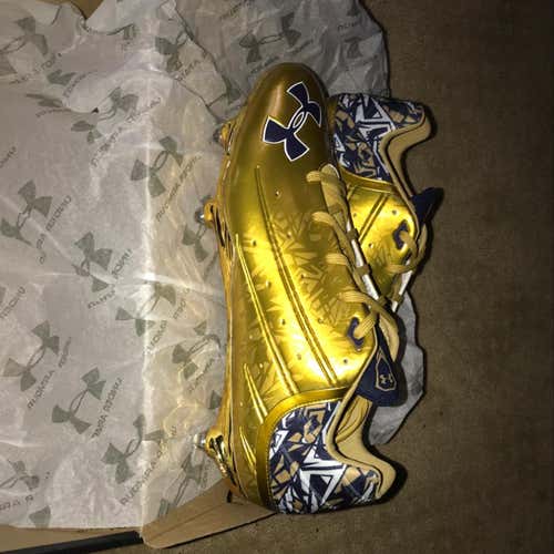 Notre Dame Team Issued Gold Under Armour Cleats