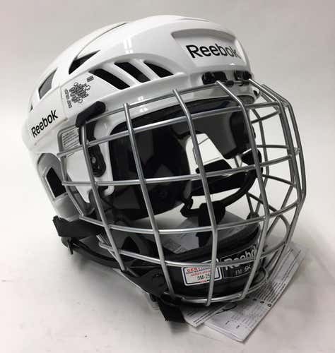 New Reebok 7K Helmet/Cage Combo White/Silver Small