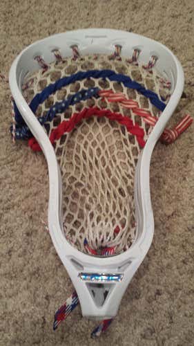 True Frequency head strung with GOAT Mesh and USA Firethreads