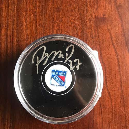Signed Authentic Ryan McDonough Puck (with Certificate)