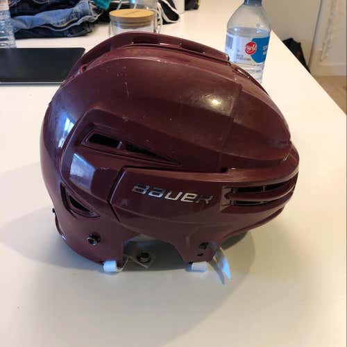 Maroon University Of Massachusetts Helmet White Ear Loops
