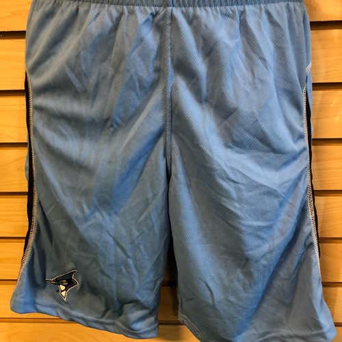 New! John Hopkins shorts, Youth Medium, light blue with black stripe down the sides