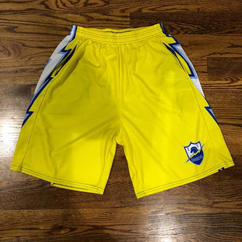 Connecticut Chargers Summer Lacrosse Shorts Yellow size Large