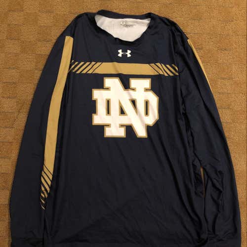 Notre Dame Team Issued Long Sleeve Pregame Shooter Shirt