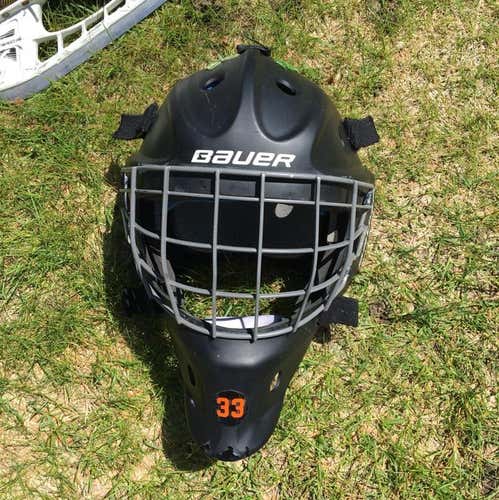 MATTE BLACK BAUER NME 3 GOALIE MASK SR