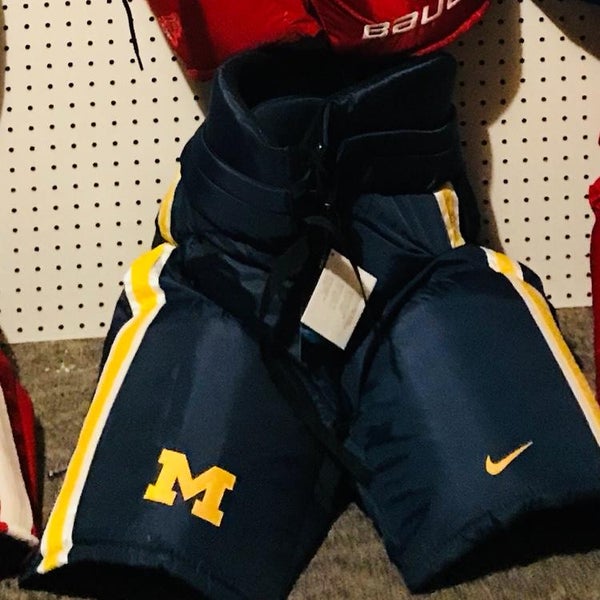 Large +1 University Of Michigan Nike/Bauer Custom Pro Pants NEW