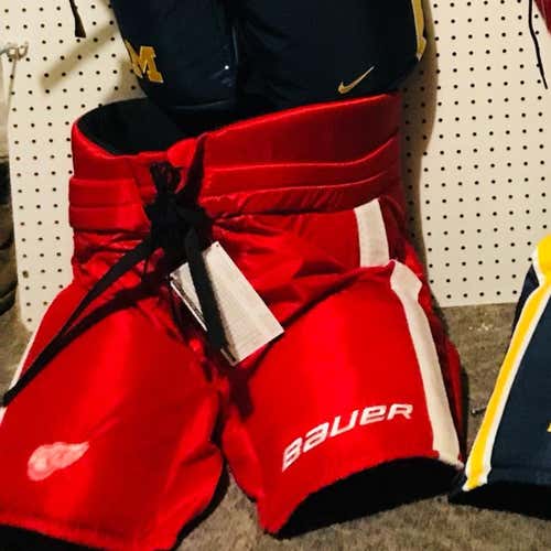 Large Detroit Red Wings Bauer Custom Pro Pants NEW