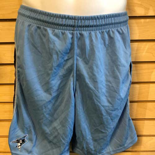 New! John Hopkins Shorts, OT, Youth Large, Light blue with black stripes down the side