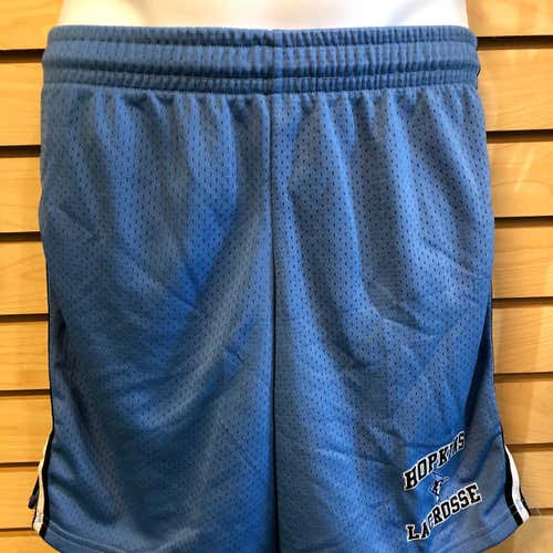 New! Retro John Hopkins Shorts, Youth Large, OT, Blue With White And Black Stripes On The Side