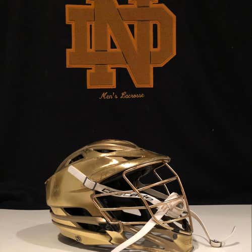 Notre Dame Team Issued Cascade R Helmet- Golden Dome Decal Headwrapz