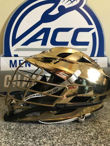 New Notre Dame Team Issued Chrome Gold Cascade S Helmet Adult