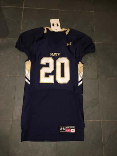 RARE under armour NAVY MIDSHIPMEN #20 Football Game Jersey SEWN XL
