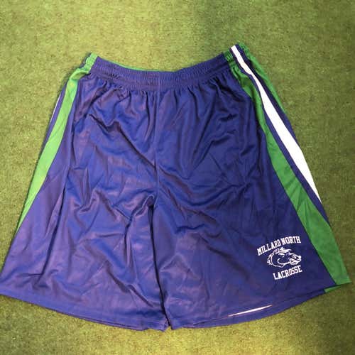 New! Millard North Lacrosse Shorts, XXL, OT, Blue, Green, And White