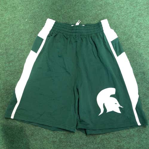 New! Michigan State Shorts, Medium, Harv-al, Green And White