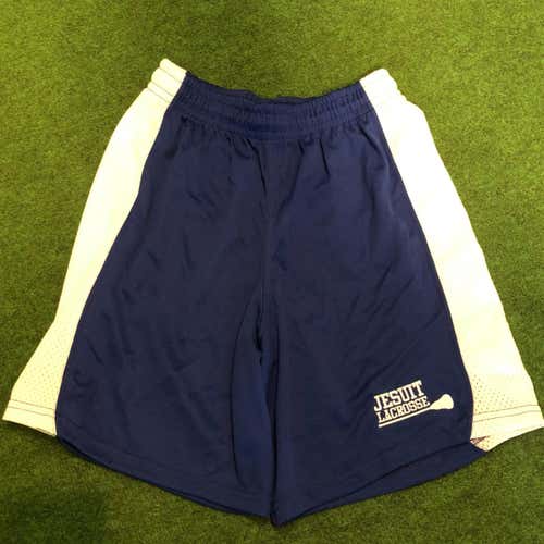 New! Jesuit Lacrosse Shorts, Medium, OT, Blue And White