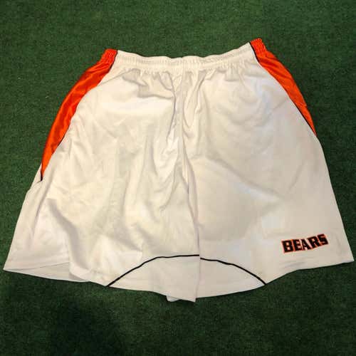 New! Bears Lacrosse Shorts, XXL, OT, White, Orange, And Black