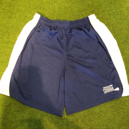 New! Jesuit College Lacrosse Shorts, XXL, OT, Blue And White