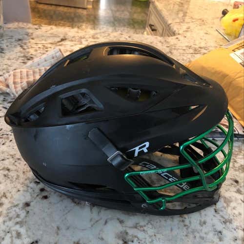 Cascade R Helmet Matte Black With Chrome Green Mask