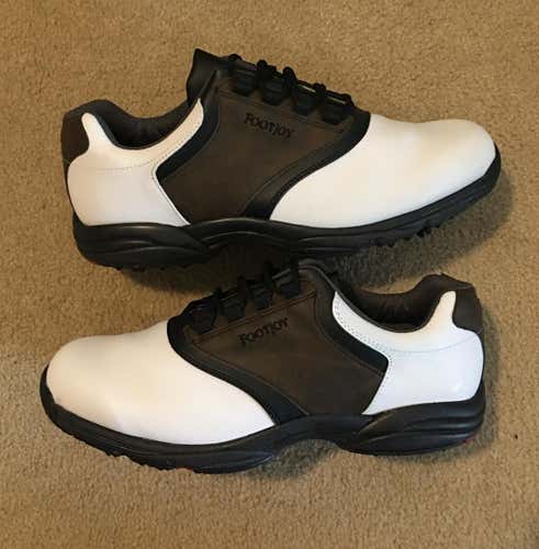 Footjoy Greenjoys Men's Golf Shoes - 45516 - Size 12 M - White/Brown/Red