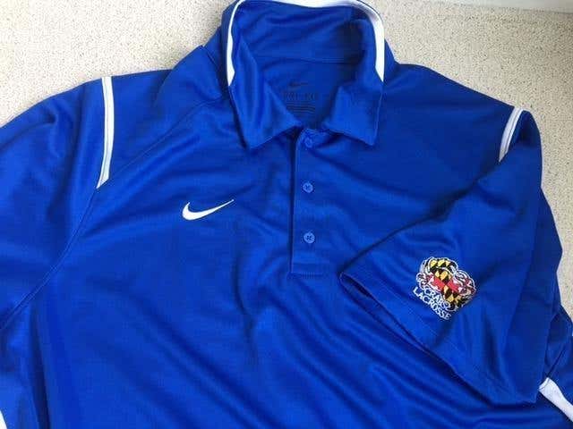 New Nike Dry Fit  Polo Crabs Lacrosse logo on Side arm Mens XL