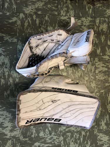 Bauer Reactor 4000 Goalie Glove & Blocker Regular Intermediate