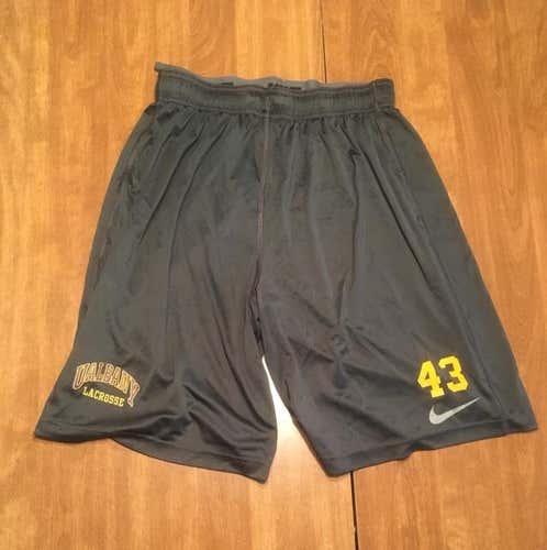 Albany Team Issued Gray Nike Dri-Fit Lacrosse Shorts