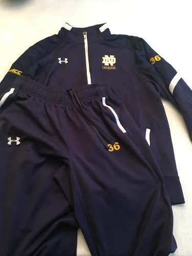 Notre Dame Lacrosse Team-issued Under Armour track suit